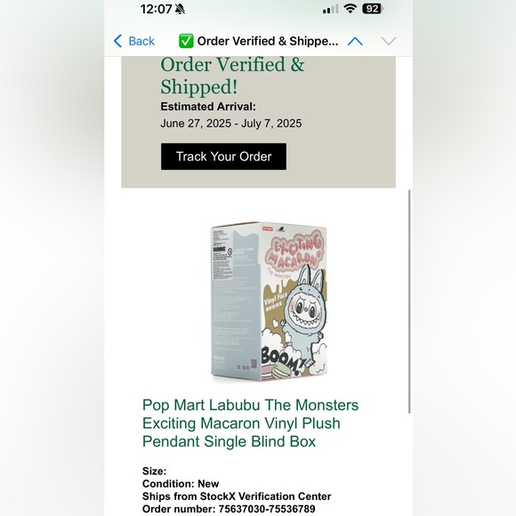 Authentic Toffee Labubu - Picture 5 of 5